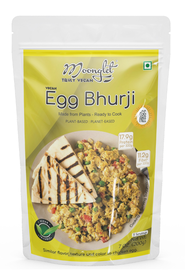 Eggless Bhurji Vegan Egg Bhurji | Indian Masala Vegan Scrambled Egg Mix | 400g: Pack of2, 200g Each